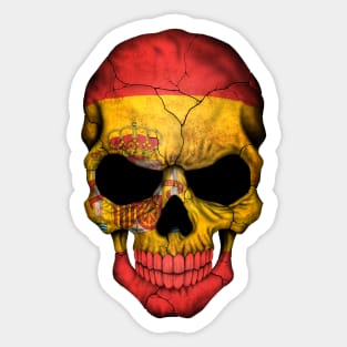 Spanish Flag Skull Sticker